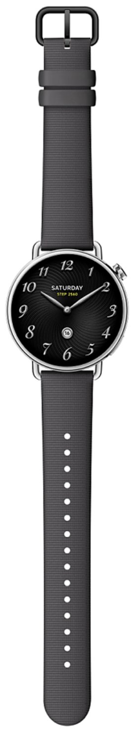 Смарт-часы Xiaomi Watch S4 41mm серебристый с черным ремешком BHR07VRGL